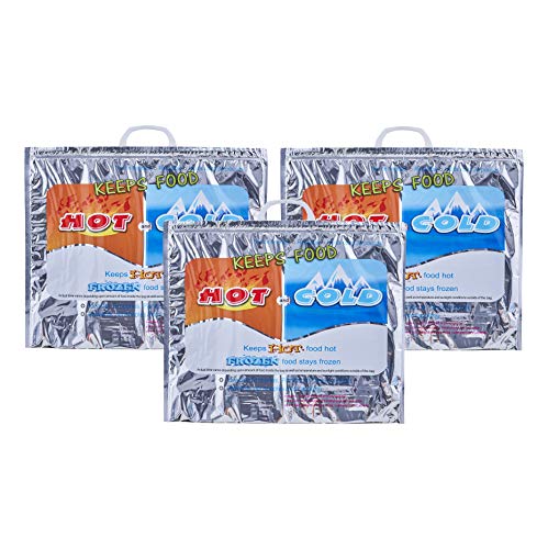 Hot and Cold Insulated Bags for Food Delivery (3 Count)
