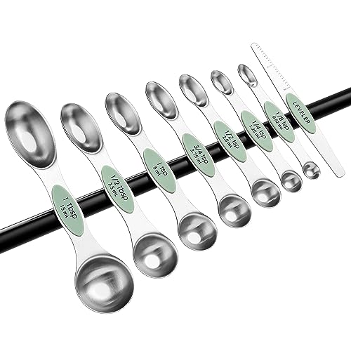 Stainless Steel Magnetic Measuring Spoons Set of 8 (8 Count)