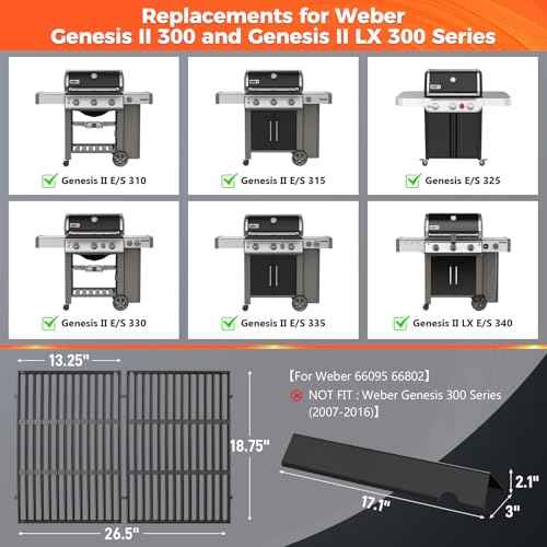 Grill Parts for Weber Genesis 2 300 & GS4 II 300 Series Grills