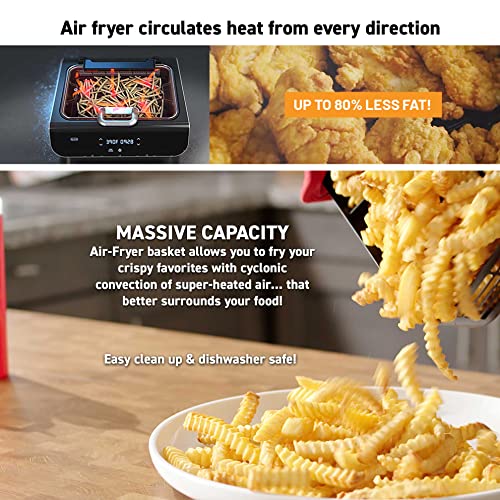 Smokeless Indoor Grill & Air Fryer raclette grill with Smoke Extracting Technology Extra