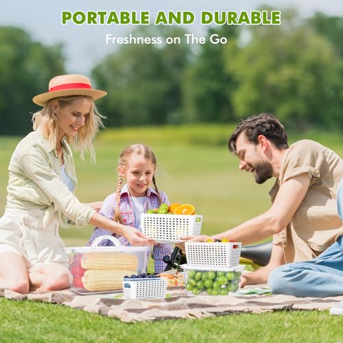 Produce containers for fridge (135.2561 Fl Oz)