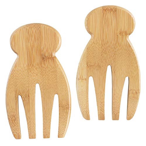 Salad Hands Wood Salad Tongs Alternative for Serving