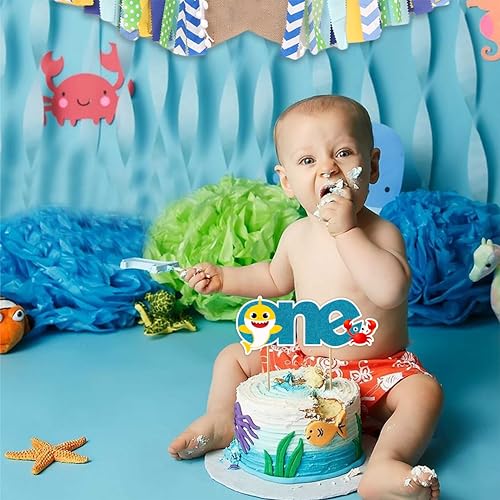 Bby Shrk One Cake Topper