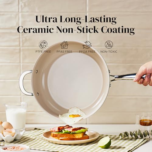 Ceramic Saute Pan with Lid