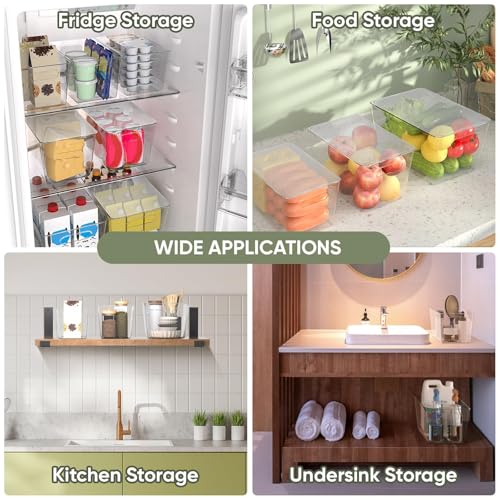 Clear Stackable Storage Bins with Lids (8 Count)