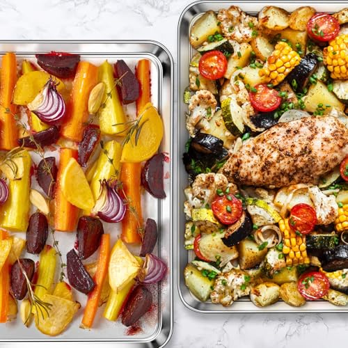 16x12 Inches Stainless Steel Baking Sheet Set of 2 (2 Count)