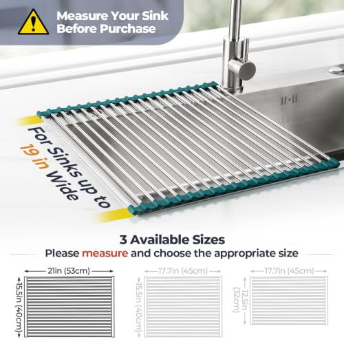 Roll Up Dish Drying Rack Over Sink