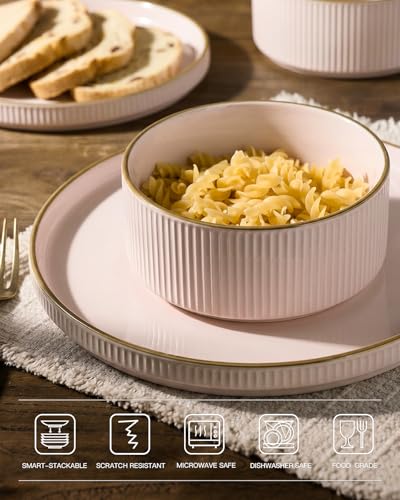 Stoneware Dishes Dinnerware Sets for 6 (18 Count)