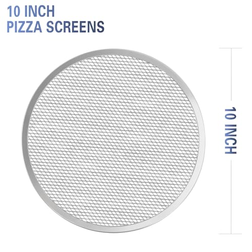 Pizza Screen 10 Inch 2 Pack Aluminum Pizza Pan Restaurant (100 Count)