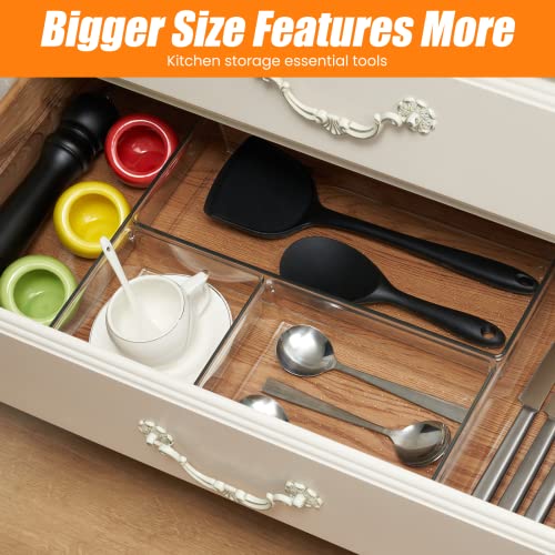 9 Pack Clear Plastic Drawer Organizer Set (9 Count)