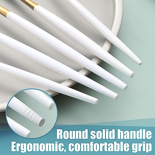 Matte White Gold Silverware Set for 8 (40 Count)