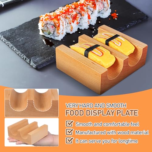Hand Roll Sushi Holder U Shaped Sushi Stand Taco Rack Serving Plate for Japanese Cuisine Home Kitchen Party 4.52X3.93X1.57In