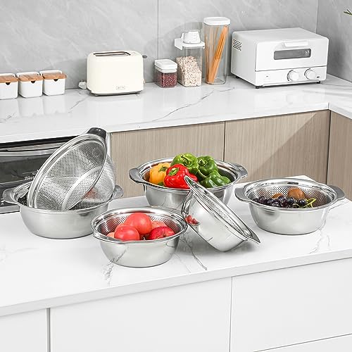 304 Stainless Steel Fine Mesh Colander Set (2 Count)