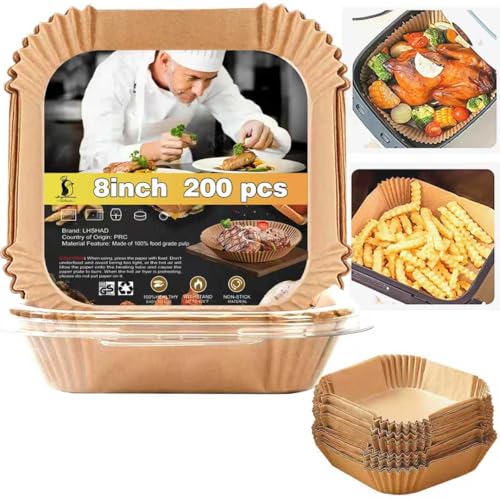 Air Fryer Liners Disposable for Instant Pot Vortex Plus 6QT XL Air Fryer (200 Count)
