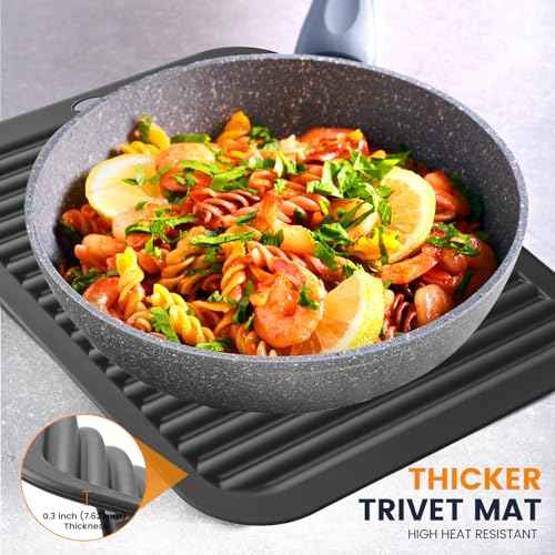 Silicone Trivet Mats 2 Heat Resistant Pot Holders Multipurpose Non