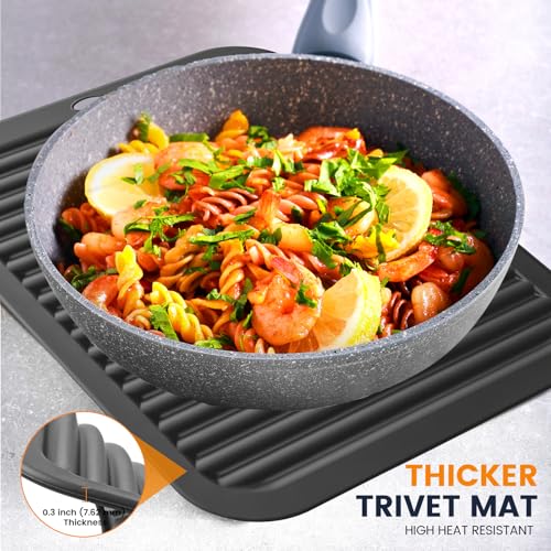 Silicone Trivet Mats 4 Heat Resistant Pot Holders Multipurpose Non