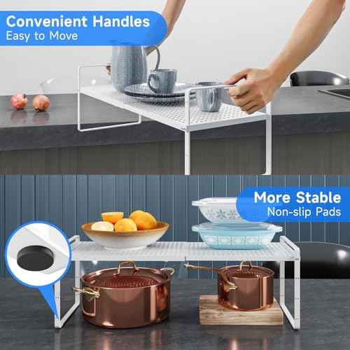 Expandable Cabinet Shelf Organizers (3 Count)