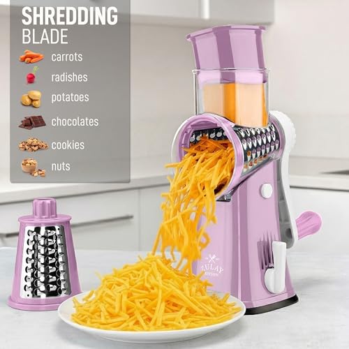 Rotary Cheese Grater 5 Blade Cheese Shredder