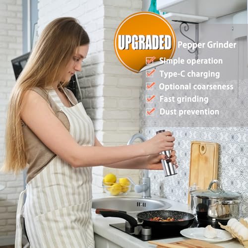 Electric Salt and Pepper Grinder Set
