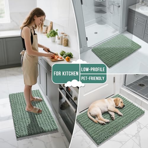 Large Bathroom Rugs Non Slip Washable 36x24 Inch