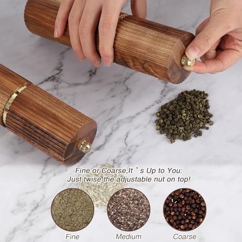 Wooden Salt and Pepper Grinder Set
