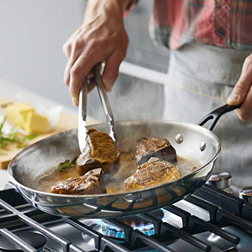 5 Ply Clad Polished Stainless Steel Fry Pan