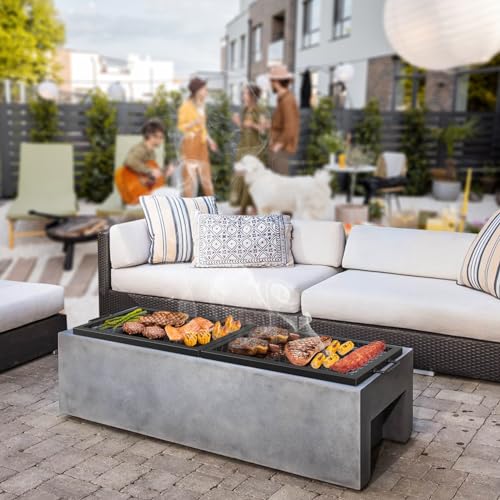 Foldable Rectangular Heavy‑Duty Steel Fire Pit Cooking Grate