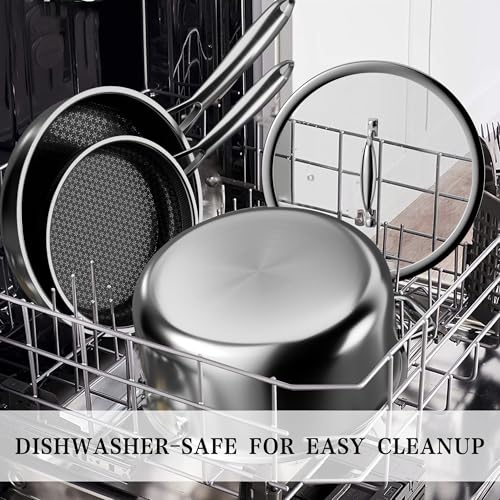 Hybrid Tri ply Stainless Steel Cookware Set Oven Safe