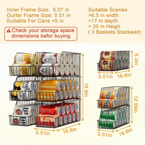 6 Pack Can Storage Organizer for Pantry