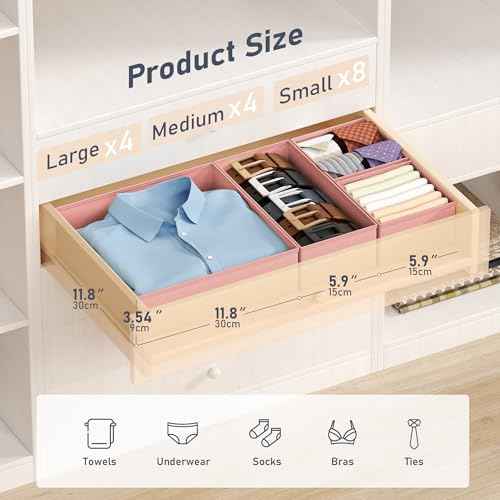 Drawer Organizer Clothes (16 Count)
