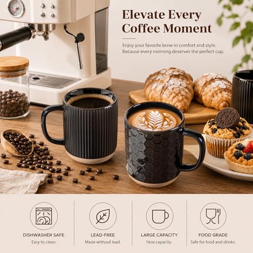 Coffee Mugs Set of 4 (4 Count)