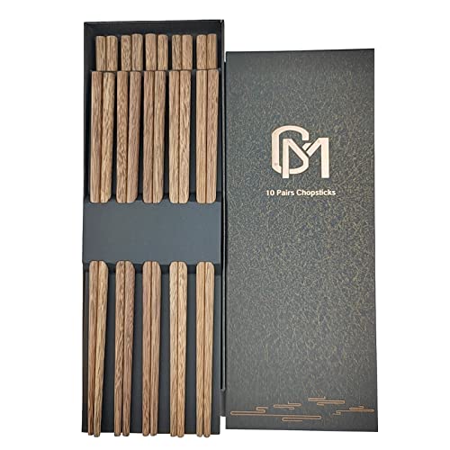 Reusable Wenge Wood Chopsticks (10 Count)