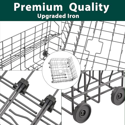 W10139223 Dishwasher Lower Rack Replacement Parts for Whirlpool Maytag Dishwasher Rack Lower Basket Shelf Jenn
