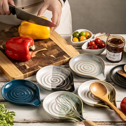 Spoon Rest Porcelain Drip Tray for Multiple Utensils
