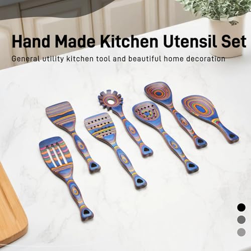 Pakkawood Wooden Cooking Utensils Set 7 (7 Count)