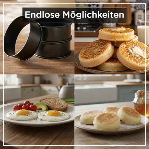 Crumpet Rings Nonstick 3.5 inch (8 Count)