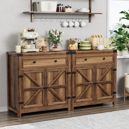 Farmhouse Coffee Bar Cabinet Sideboards