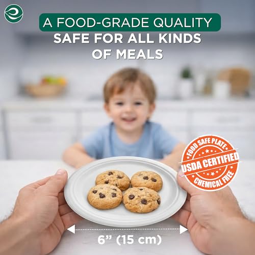 6 Inch Disposable Bagasse Paper Plates