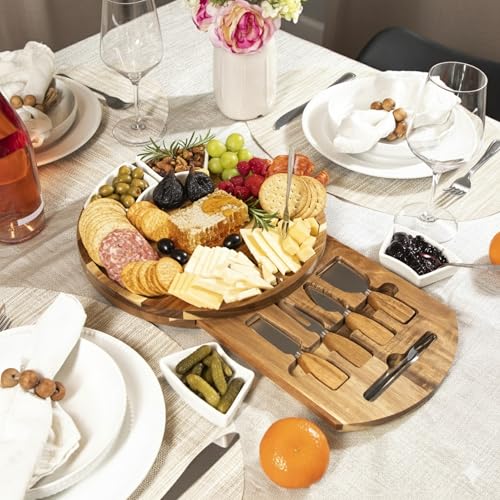 Acacia Cheese Board & Knife Set