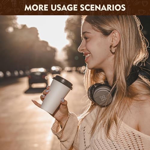 16 oz Disposable Coffee Cups with Lids 100 Pack (100 Count)