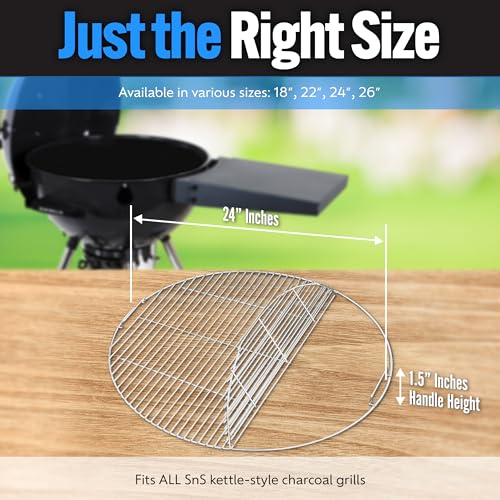 SnS Grills Slow ‘N Sear EasySpin Charcoal Grill Cooking Grate