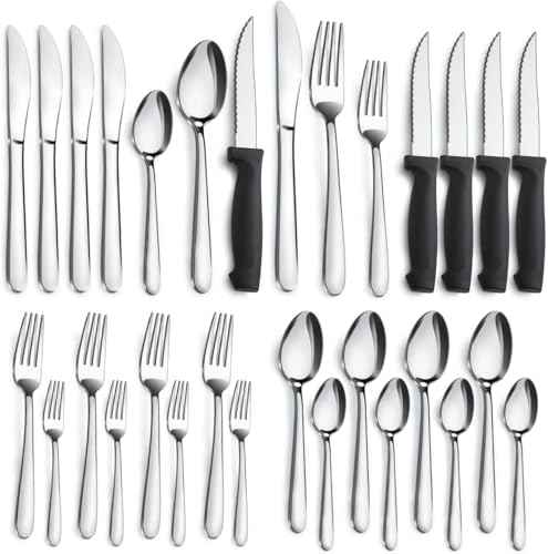 24 Piece Silverware Set (45 Count)