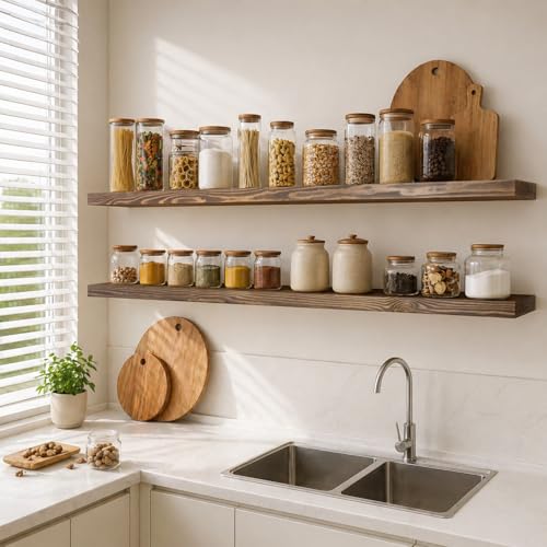 72 Inch Floating Shelves Set of 2 (2 Count)