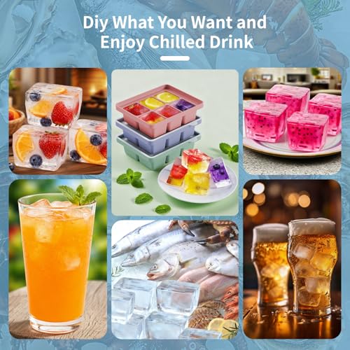 Large Silicone Ice Cube Tray Set of 3 (3 Count)