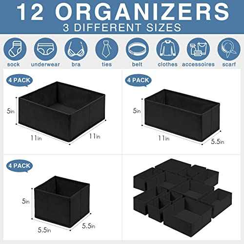 Drawer Organizer Clothes 12 Pack (12 Count)