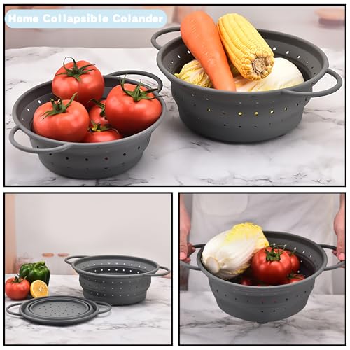 Silicone Collapsible Colander with Handle