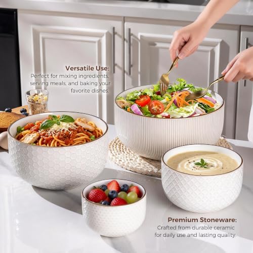 Ceramic Mixing Bowls Set of 4 (4 Count)