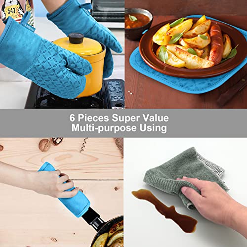 Oven Mitts and Pot Holders 6pcs Set