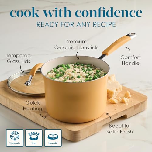 Cucina Ceramic Nonstick Cookware Pots and Pans Set