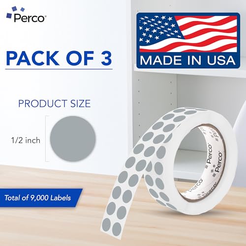 Grey Perforated Round Circle Dot Sticker 1 (3 Count)